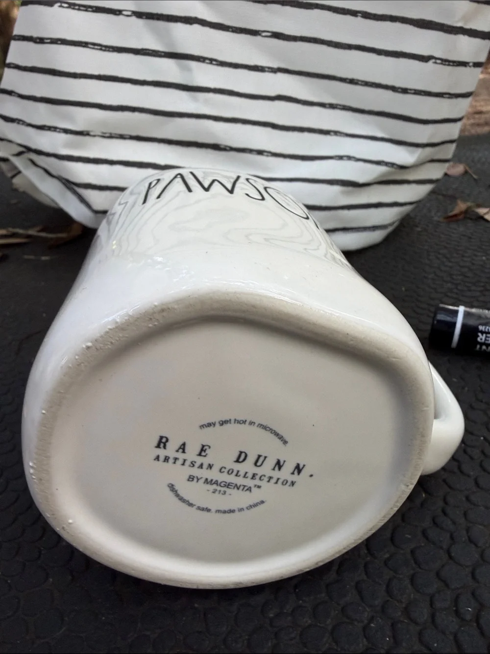 Rae Dunn PAWSOME Mug - White